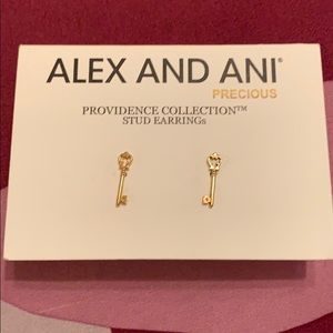 14k gold ALEX AND ANI PRECIOUS stud earrings.